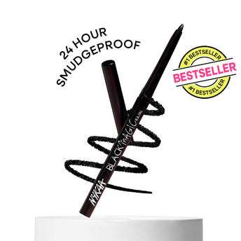 Nykaa Magic Smudgeproof Kajal Eyeliner Pencil Lasts Upto 24 Hours - Black|0.3 gms|MRP 199