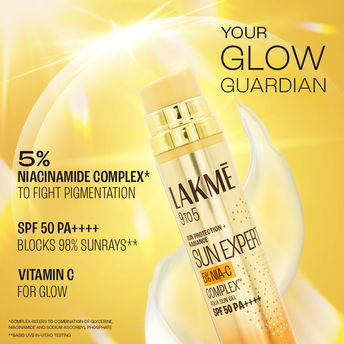 Lakm? 5% Niacinamide & Vit C Water-Light Sunscreen Gel SPF 50|56 gms|MRP 499