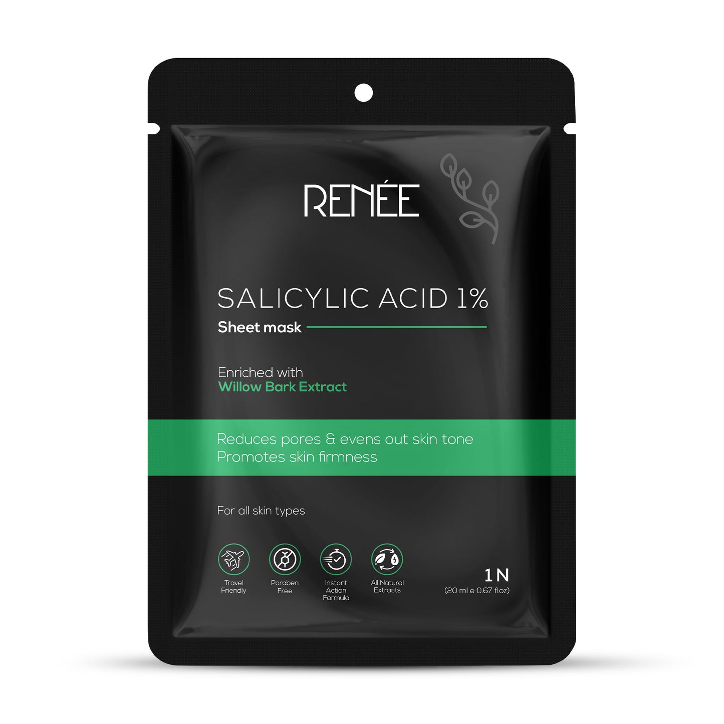 Renee Salicylic Acid 1% Sheet Mask|20 ml|MRP 149