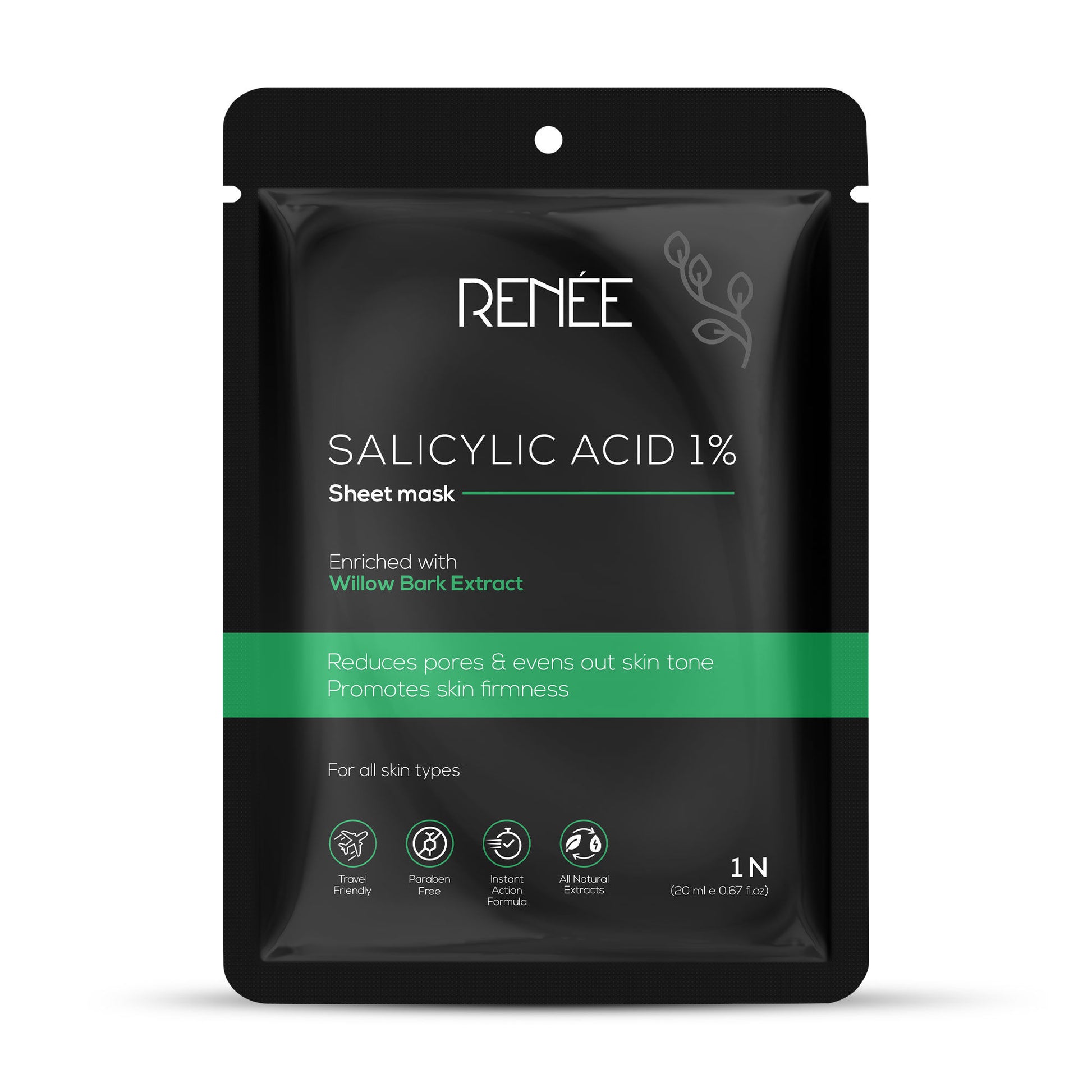 Renee Salicylic Acid 1% Sheet Mask|20 ml|MRP 149