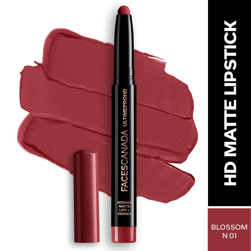 Faces Canada Ultime Pro HD Intense Matte Lips + Primer - Blossom N 01|1.4 gms|MRP 849