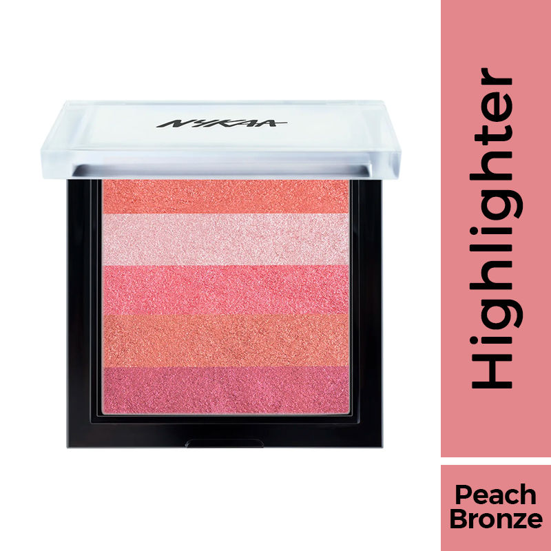 Nykaa Glow Goals! Shimmer Brick Highlighter Palette - Sunset Love|7.5 gms|MRP 699