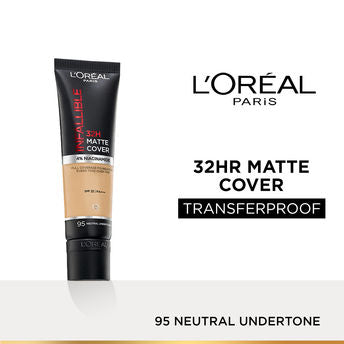 L�Or�al 32H Matte Cover Liquid Foundation � 95 Neutral Undertone|30 ml|MRP 899