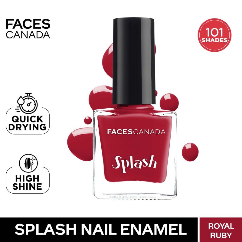 Faces Canada Splash Nail Enamel � 24 Royal Ruby|8 ml|MRP 129