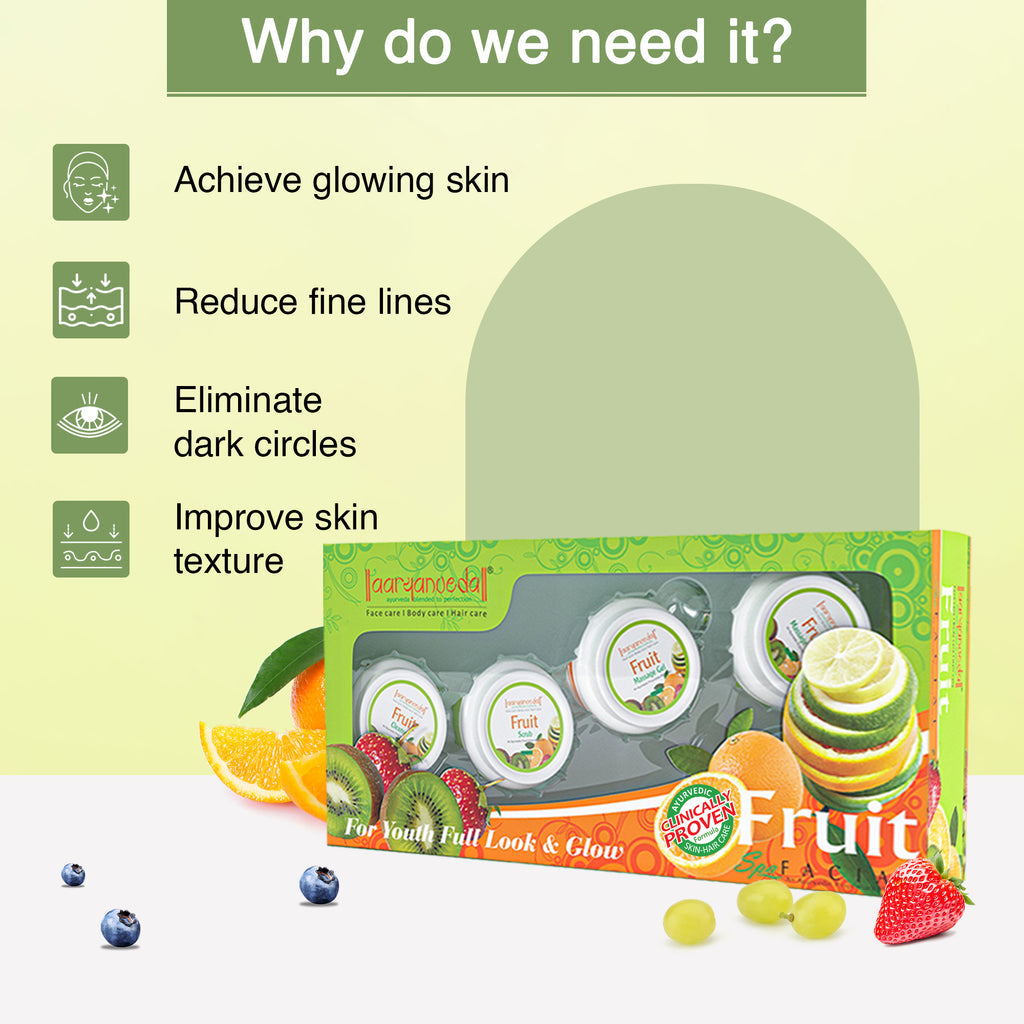 Aaryanveda Fruit Kit For Youthful Look & Glow|210 gms|MRP 680