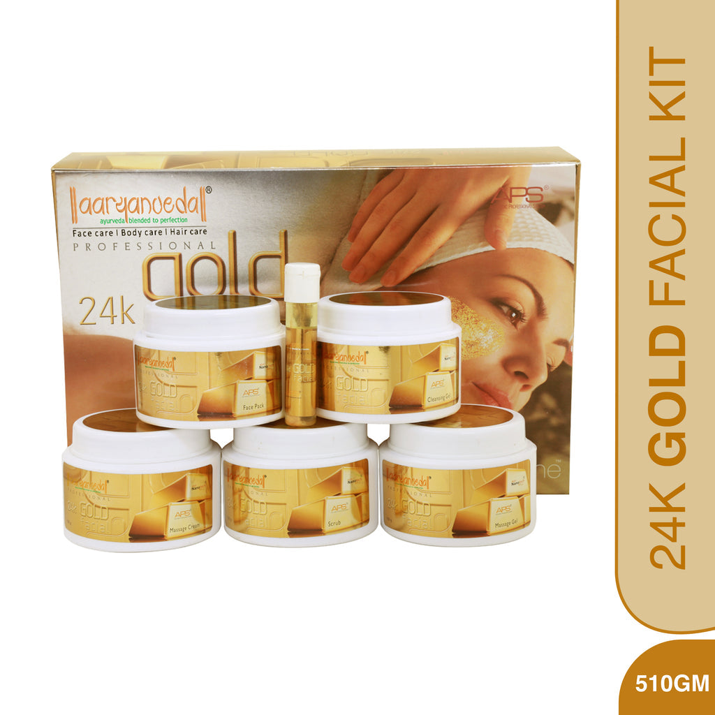 Aaryanveda Aps Gold Facial Kit For Deep Moisturization |510 gms|MRP 2900
