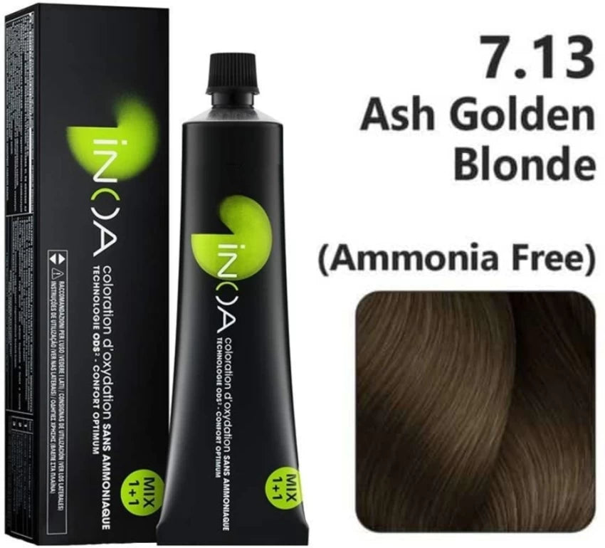 L'Oreal Professionnel Paris Inoa 7.13 Ammonia-Free Hair Colour(Ash Golden Blonde)|60 gms|MRP 565