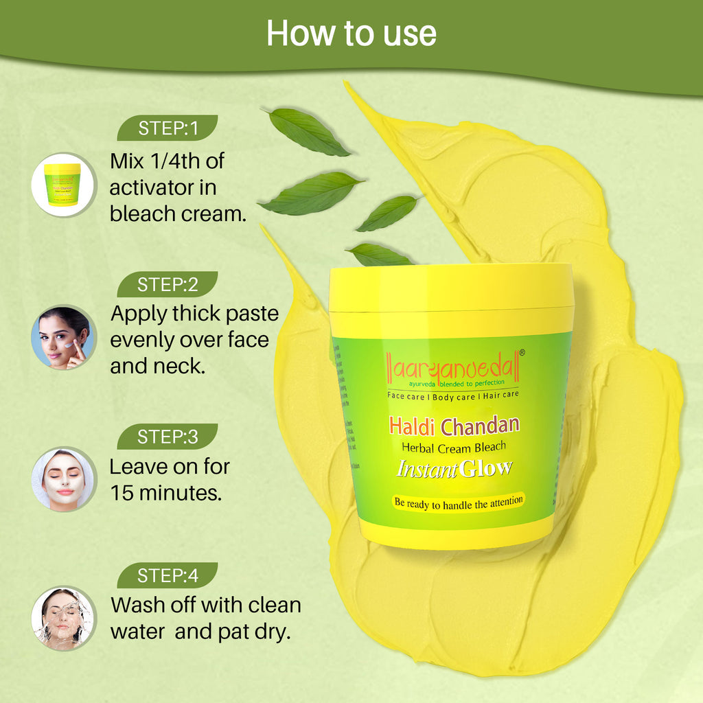 Aaryanveda Haldi Chandan Herbal Bleach |250 gms|MRP 270
