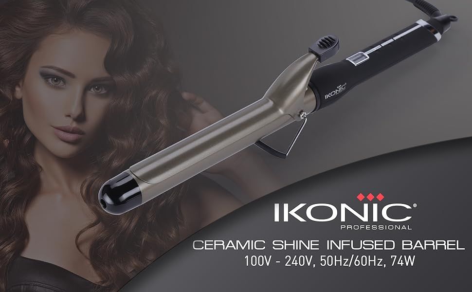 Ikonic Professional Curling Tong CT-22, a salon-grade hair styling tool with a 22 mm ceramic barrel.