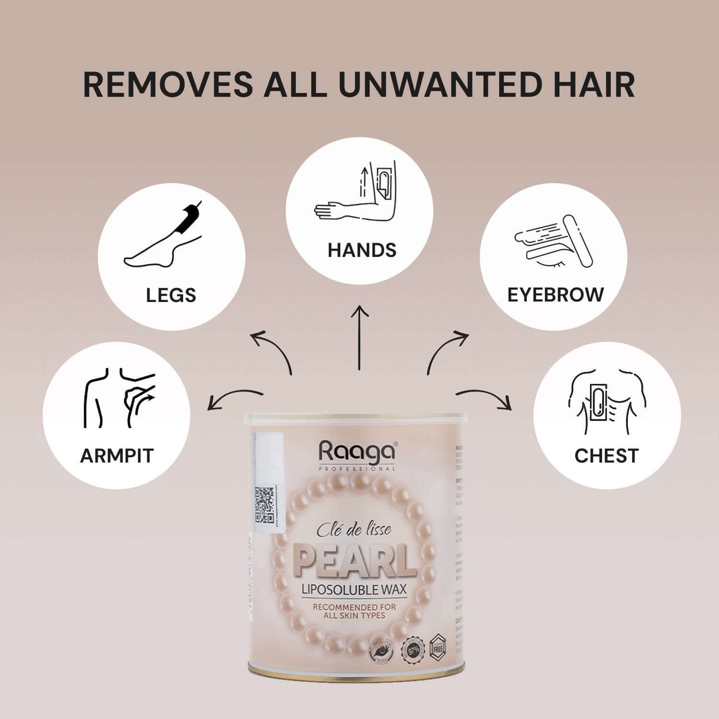 Raaga Professional Pearl Liposoluble Body Wax |800 ml|MRP 1455