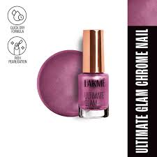 Lakme Ultimate Glam Chrome Metallic Finish Nail Paint ï¿½ CH7 Pink|6 ml|MRP 215