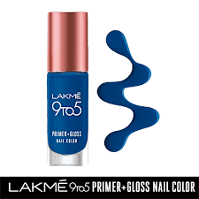 Lakme 9 to 5 Primer + Gloss Nail Color ï¿½ Blue Ocean|6 ml|MRP 260