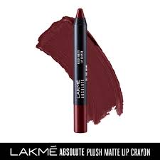 Lakme Absolute Plush Matte Lip Crayon ï¿½ 303 Foxy Brown|2.8 gms|MRP 849
