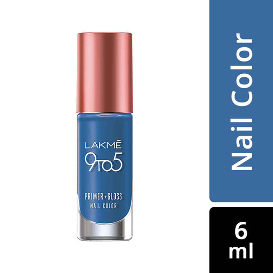 Lakme 9 to 5 Primer + Gloss Nail Color ï¿½ Indigo Ink|6 ml|MRP 260