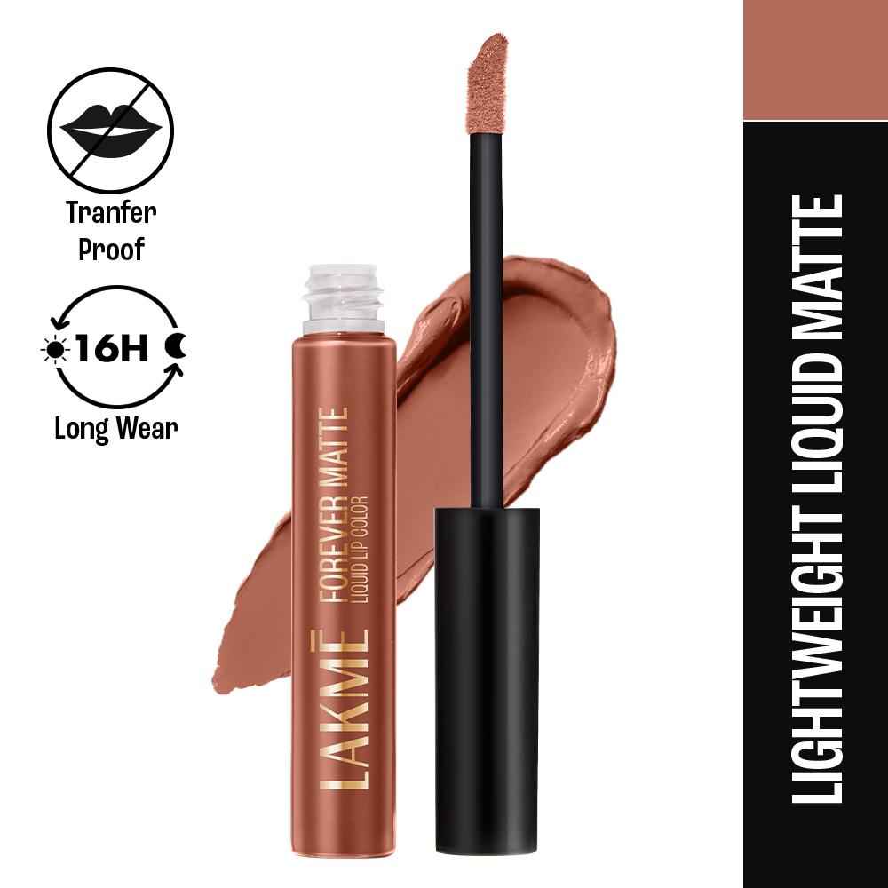 Lakme Forever Matte Liquid Lip Colour ï¿½ Nude Latte|5.6 ml|MRP 450