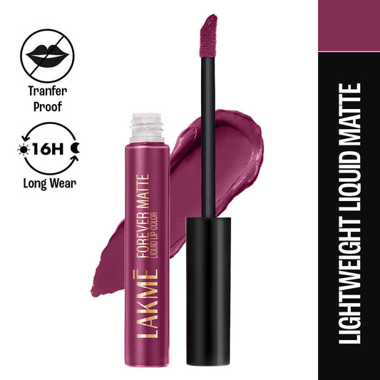 Lakme Forever Matte Liquid Lip Colour ï¿½ Purple Pout|5.6 ml|MRP 450