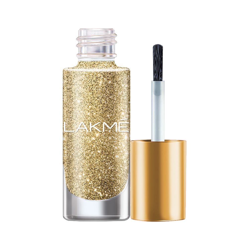 Lakme Glitterati Collection Nail Paint ï¿½ Golden Glow|6 ml|MRP 225