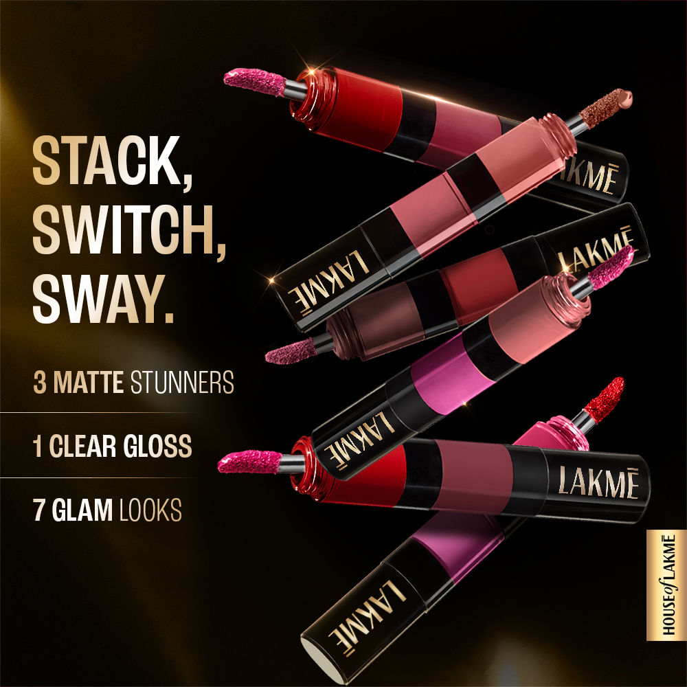 Lakme Ultimate Glam 4-in-1 Stackable Lip Stack ï¿½ Party Chic|4 ml|MRP 499