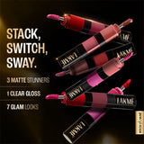 Lakme Ultimate Glam 4-in-1 Stackable Lip Stack ï¿½ Party Chic|4 ml|MRP 499