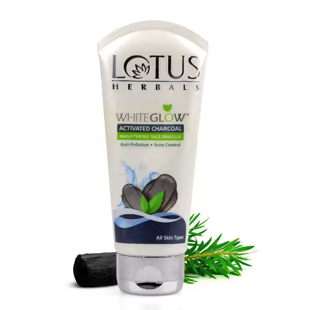 Lotus Herbals Whiteglow Activated Charcoal Brightening Face Mask, face mask, charcoal base