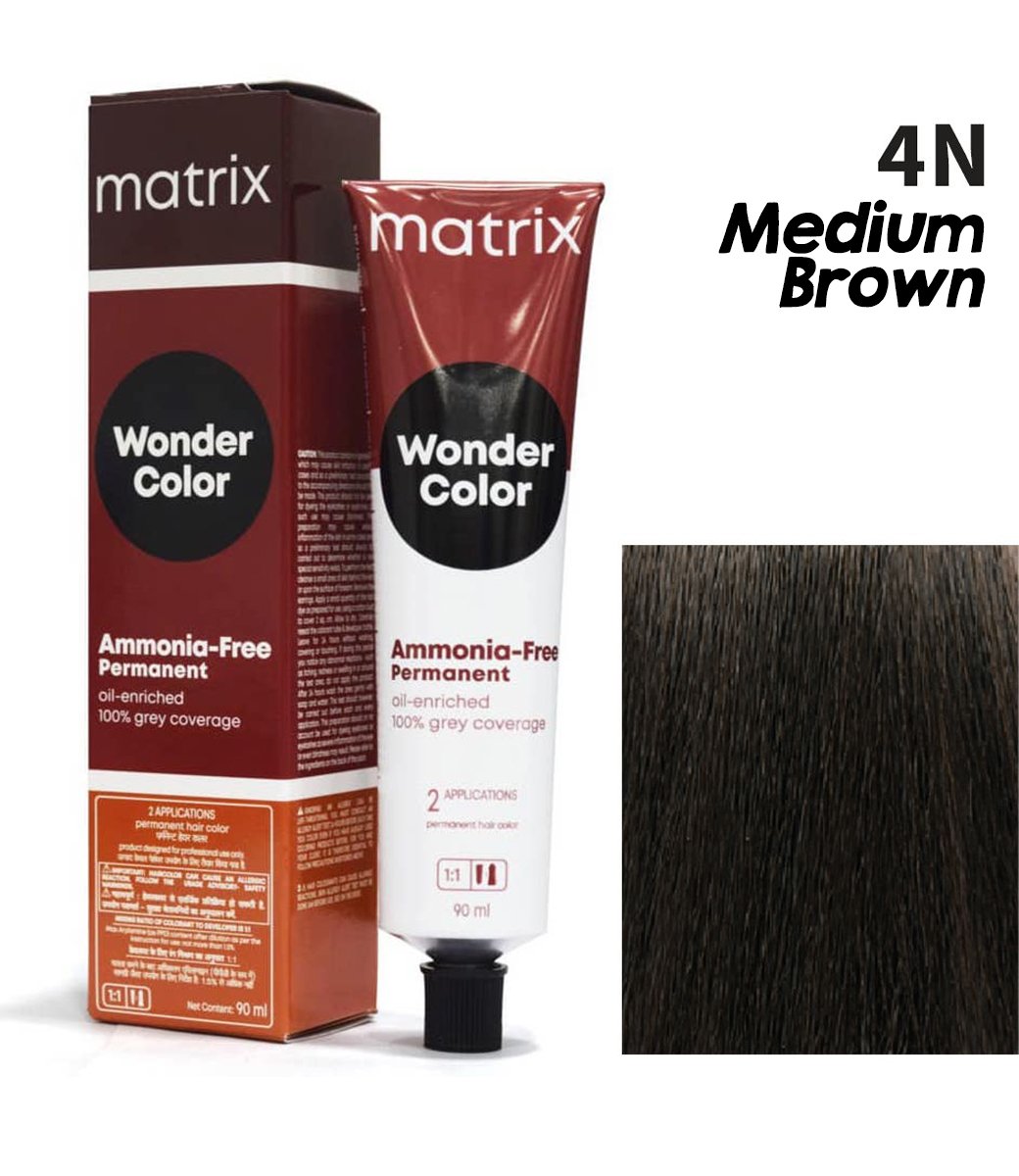 Matrix Wonder Color Ammonia Free 4N (Medium Brown)|90 ml|MRP 415