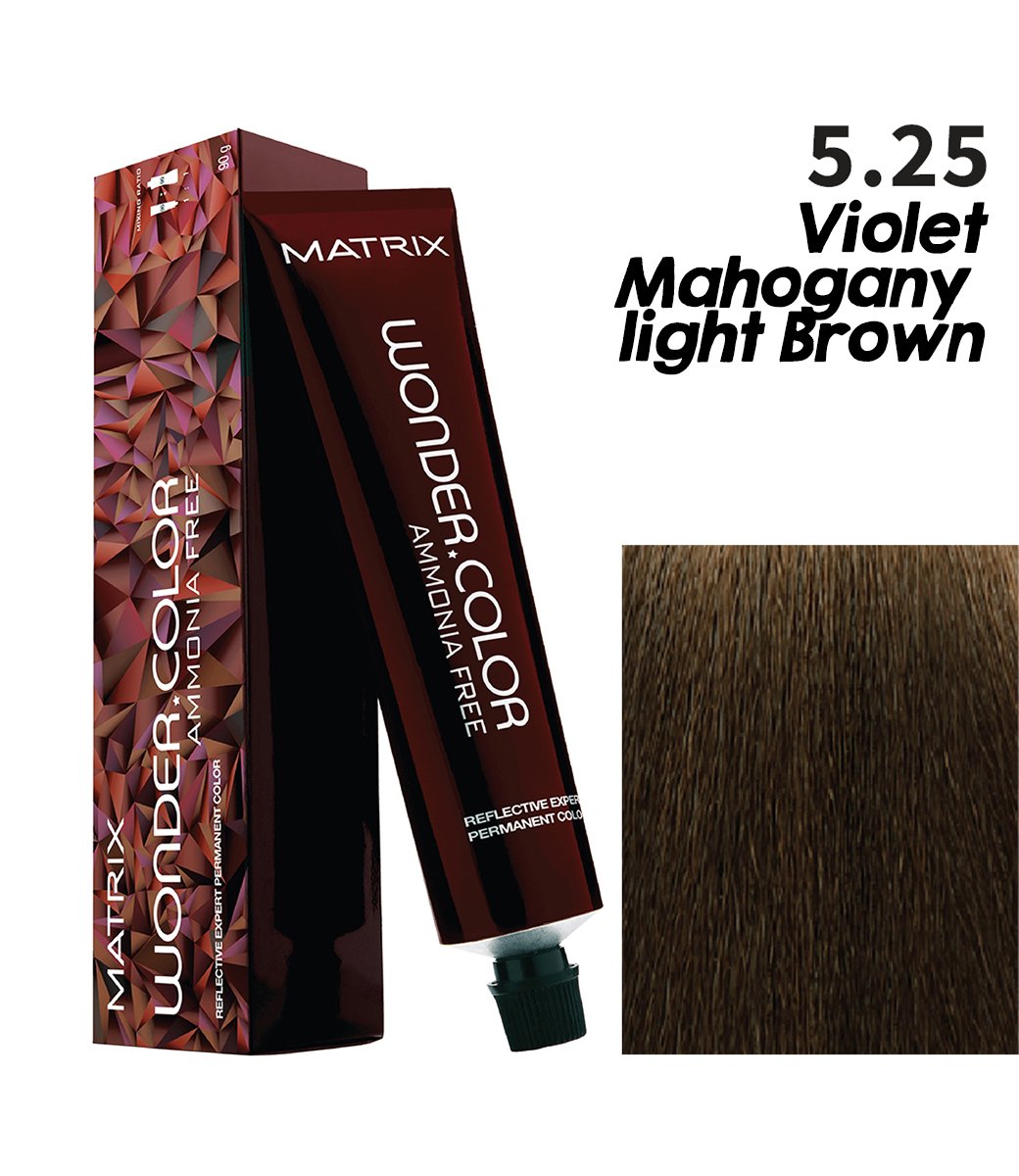 Matrix Wonder Color Ammonia Free 5.25 (Violet Mahogany Light Brown)|90 ml|MRP 390