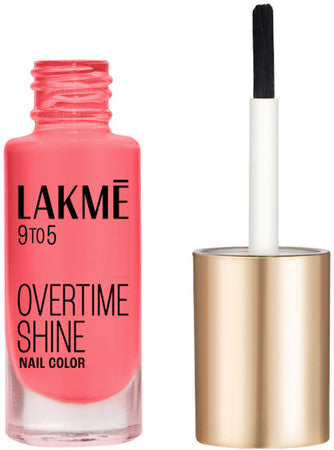 Lakme 9 to 5 Primer + Gloss Nail Color ï¿½ Perky Pink|6 ml|MRP 260