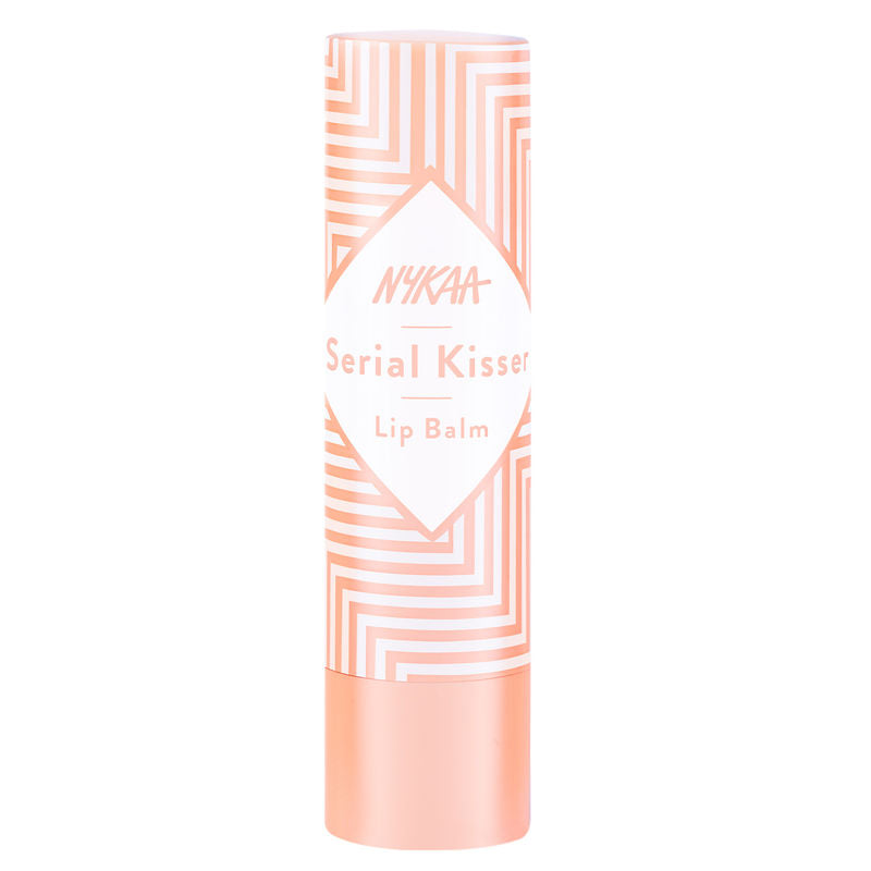 Nykaa Serial Kisser Moisturising Lip Balm With Shea Butter & Vitamin E - Peach|4.5 gms|MRP 149