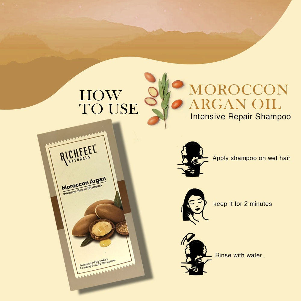 Richfeel Moroccan Argan Shampoo|80 ml|MRP 185