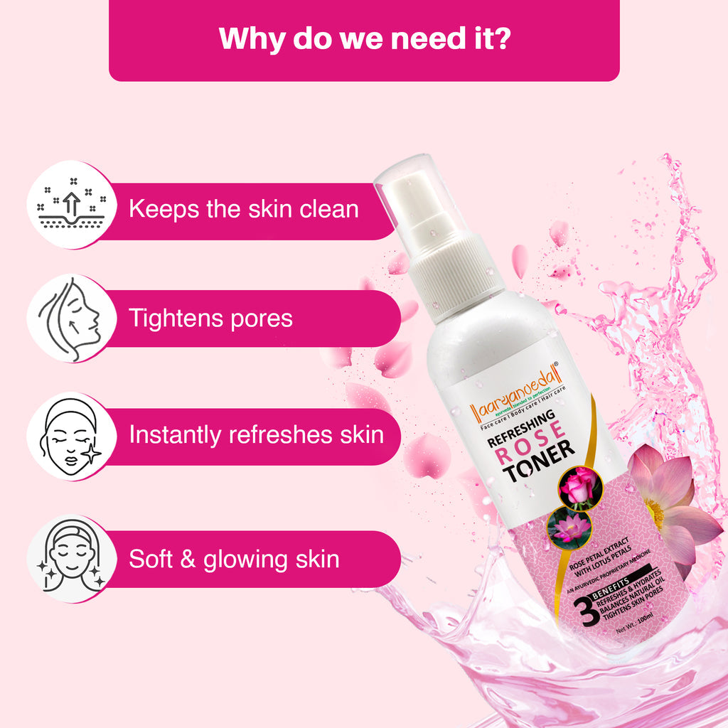 Aaryanveda Rose Toner Spray For Face With Rose Extract|100 ml|MRP 100