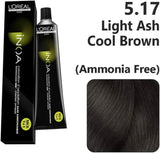 L'Oreal Professionnel Paris Inoa 5.17 Ammonia-Free Hair Colour(Light Ash Cool Brown)|60 gms|MRP 565