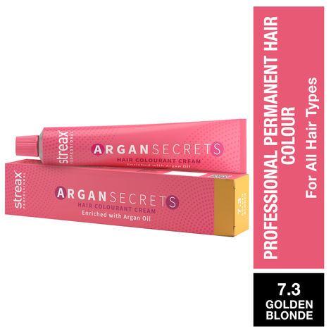 Streax Professional Argan Secrets - Golden Blonde 7.3 |60 gms|MRP 180