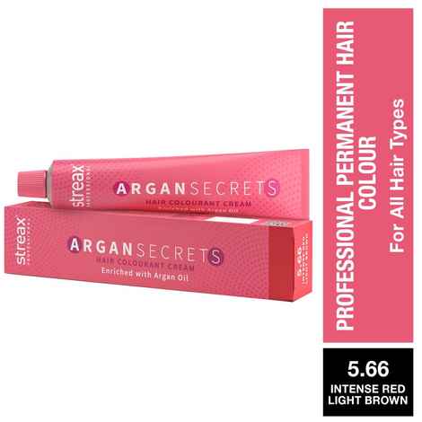 Streax Professional Argan Secrets - Intense Red Light Brown 5.66 |60 gms|MRP 180
