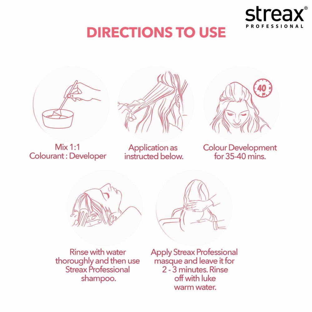 Streax Professional 20 Volume Developer 250ml for hair colouring