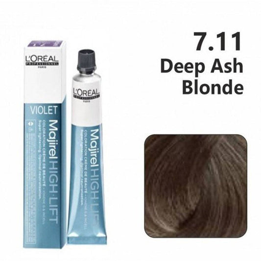 L'Oreal Professionnel Paris Majirel Hair Color 7.11(Deep Ash Blonde)|49.5 gms|MRP 440