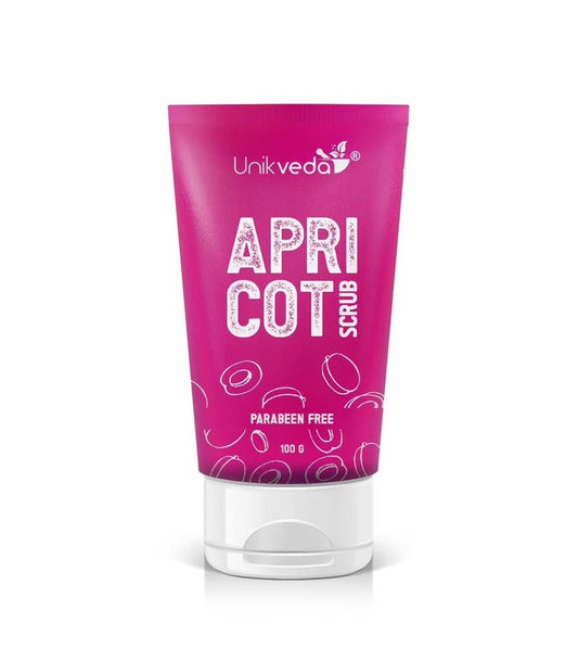 Unikveda Apricot Face Scrub, apricot kernel scrub, gentle exfoliation, smooth skin care, daily face scrub
